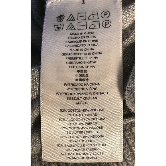 NWT Michael Kors Poncho Turtleneck Heather Gray Sweater XS - Picture 7 of 8